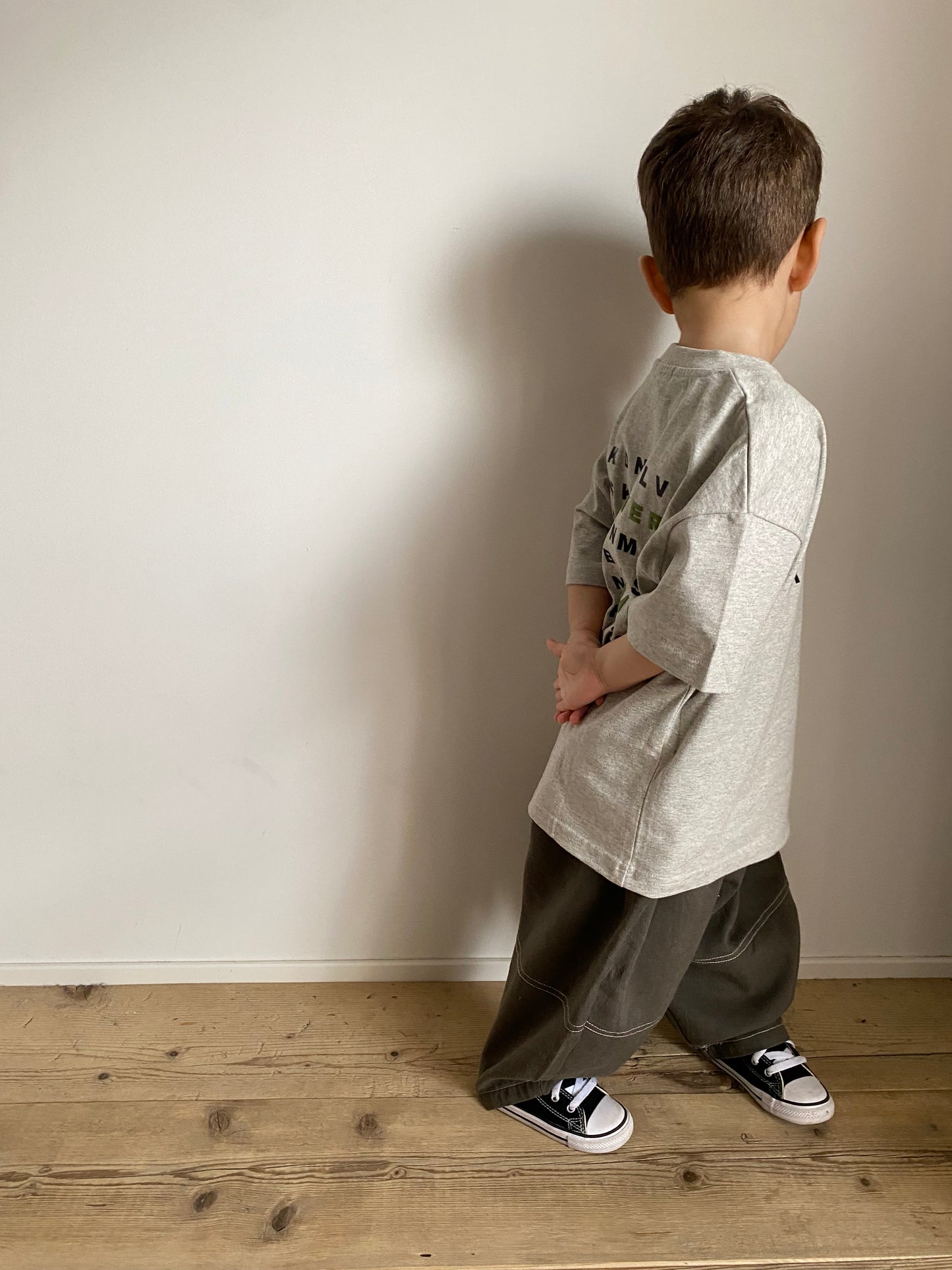 Pantalone in denim a palloncino grigio