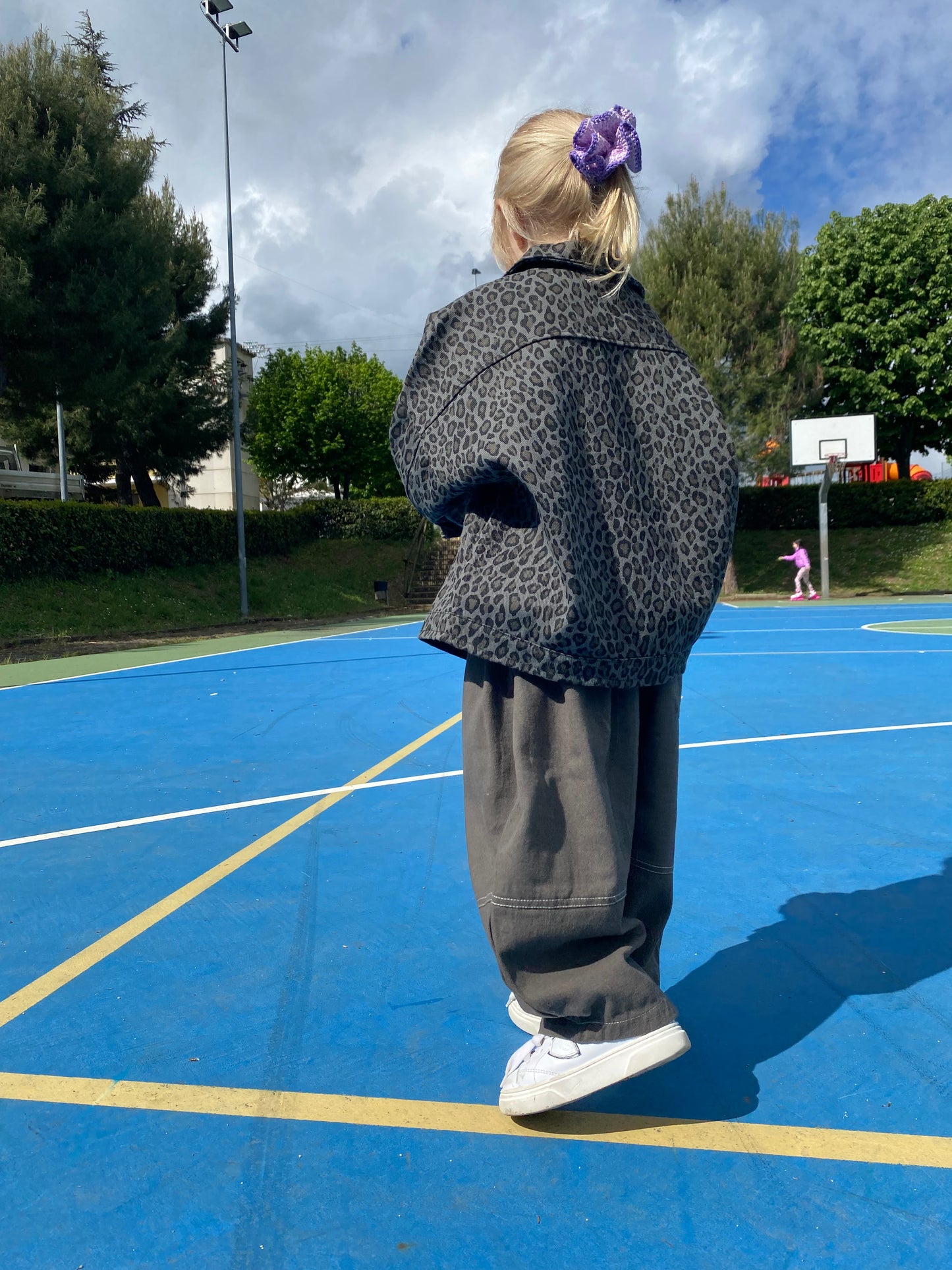 Giacca denim animalier