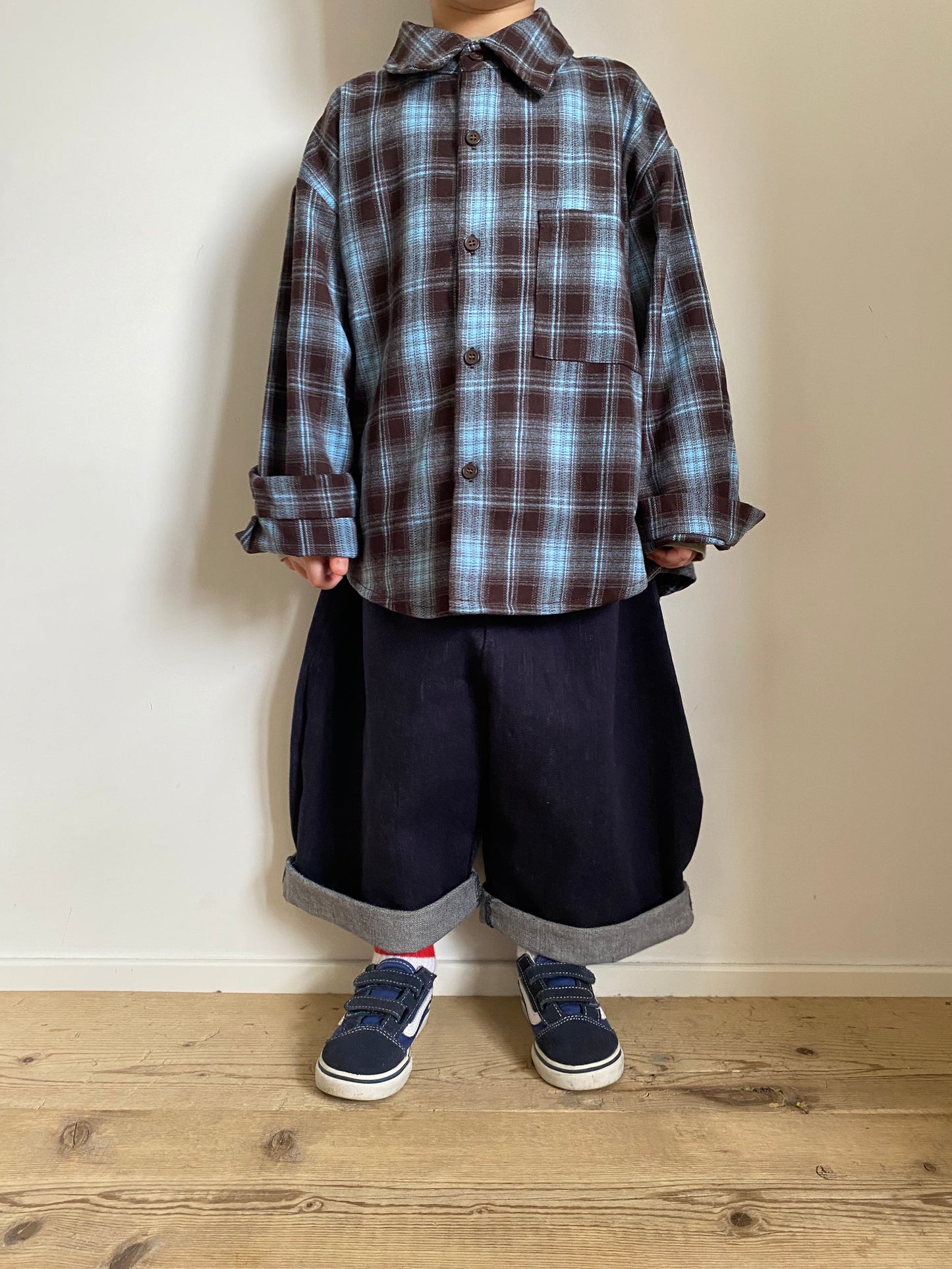 Camicia in plaid blu