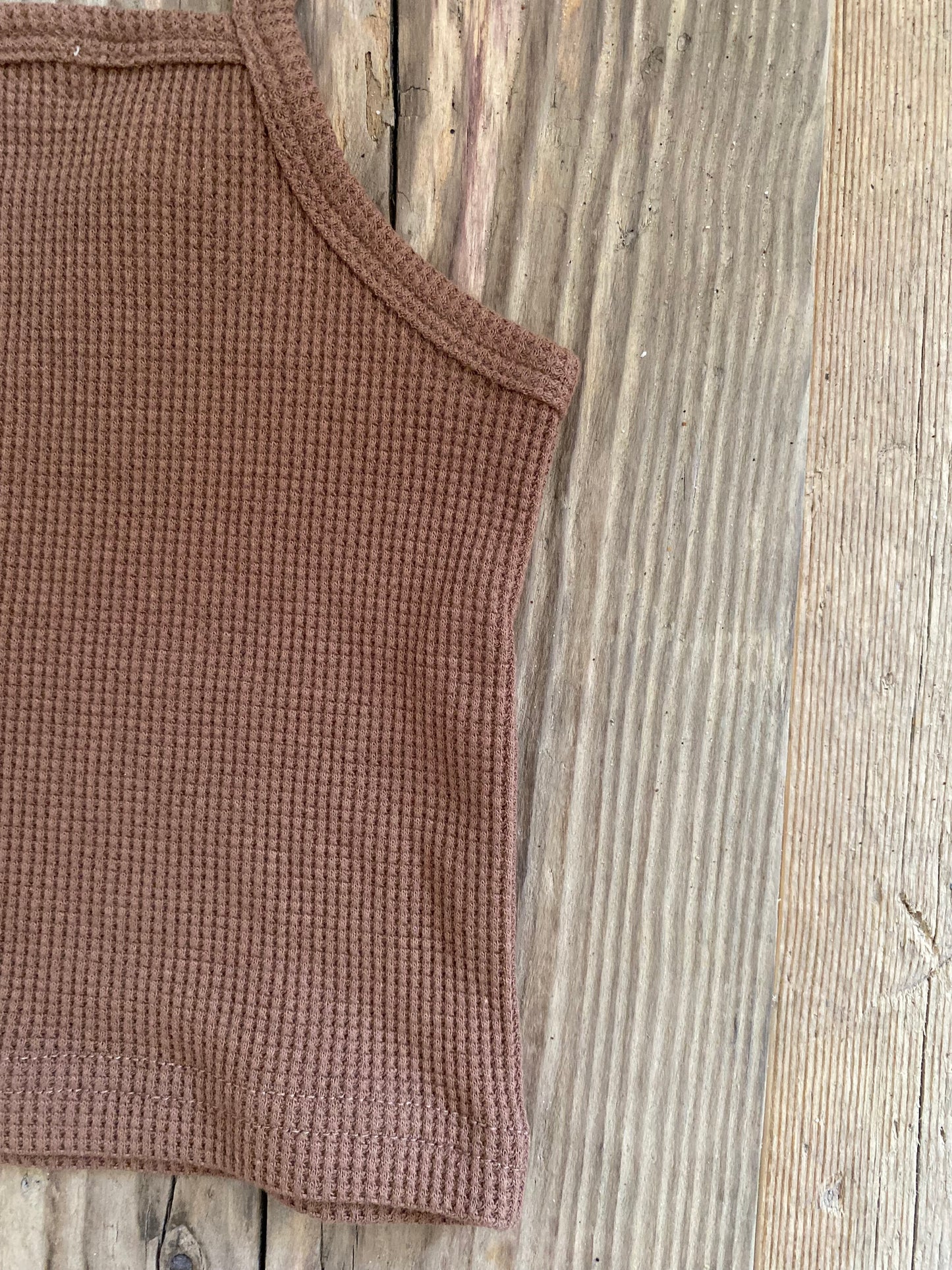 Coordinato waffle marrone