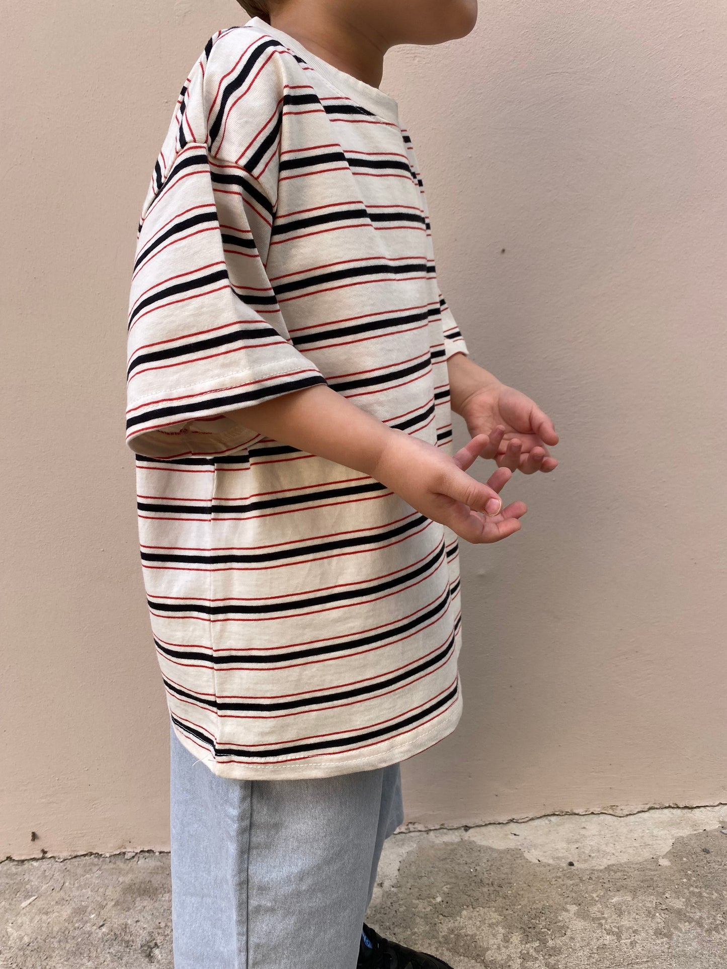 T-shirt righe marroni