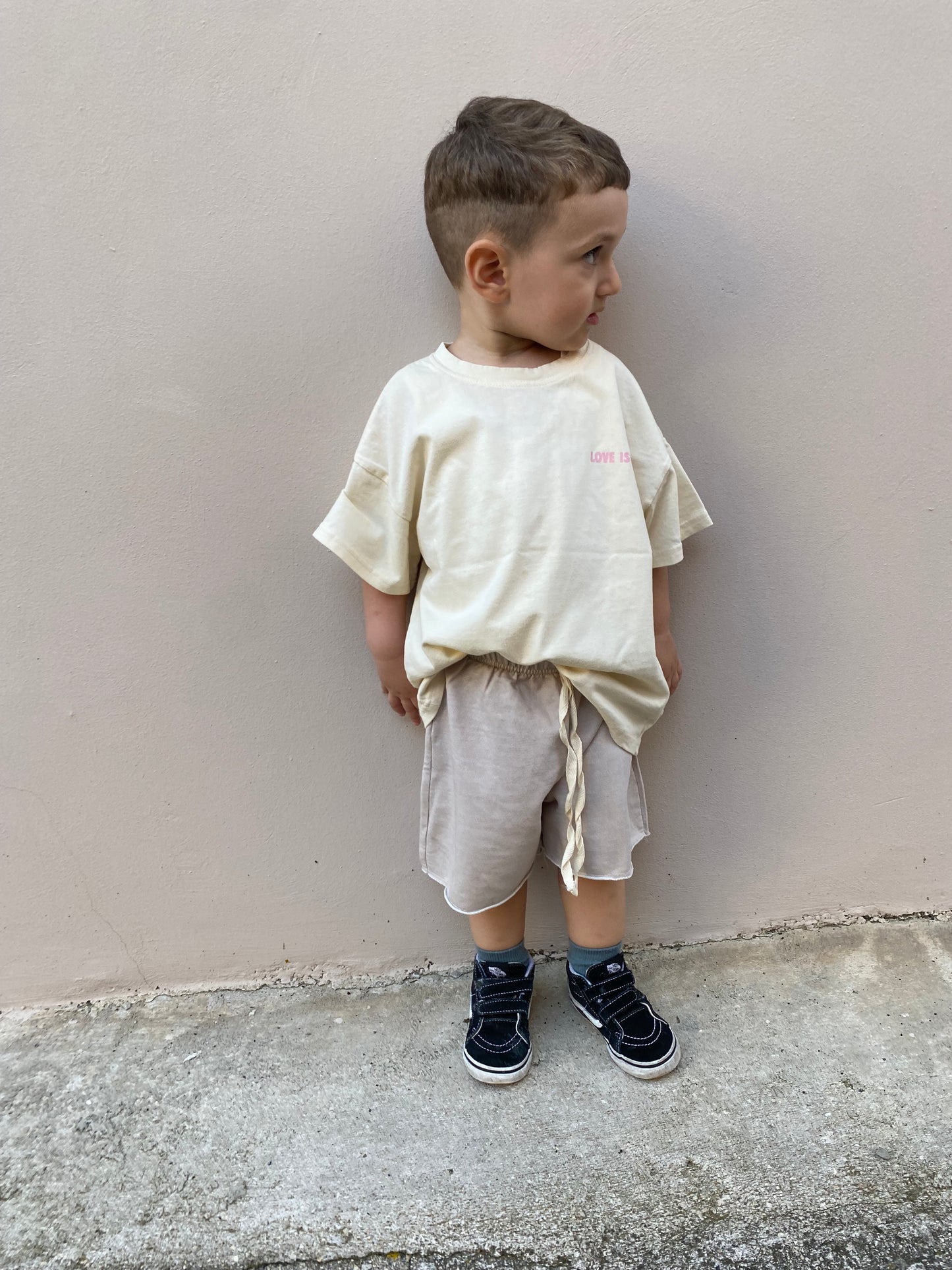 Shorts in tuta beige