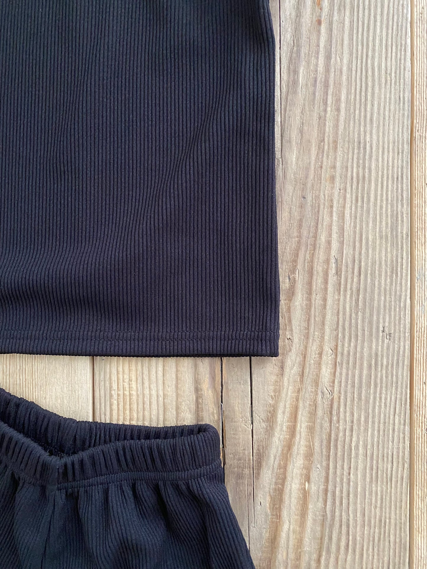 Coordinato costine nero