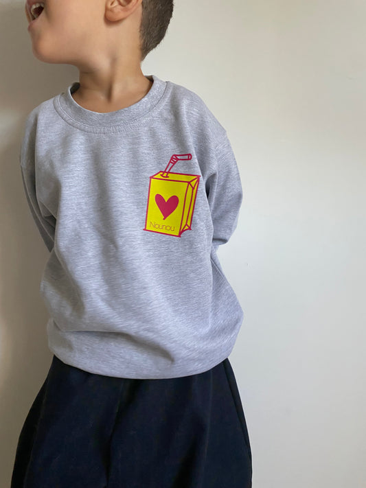 Felpa more snacks grigia