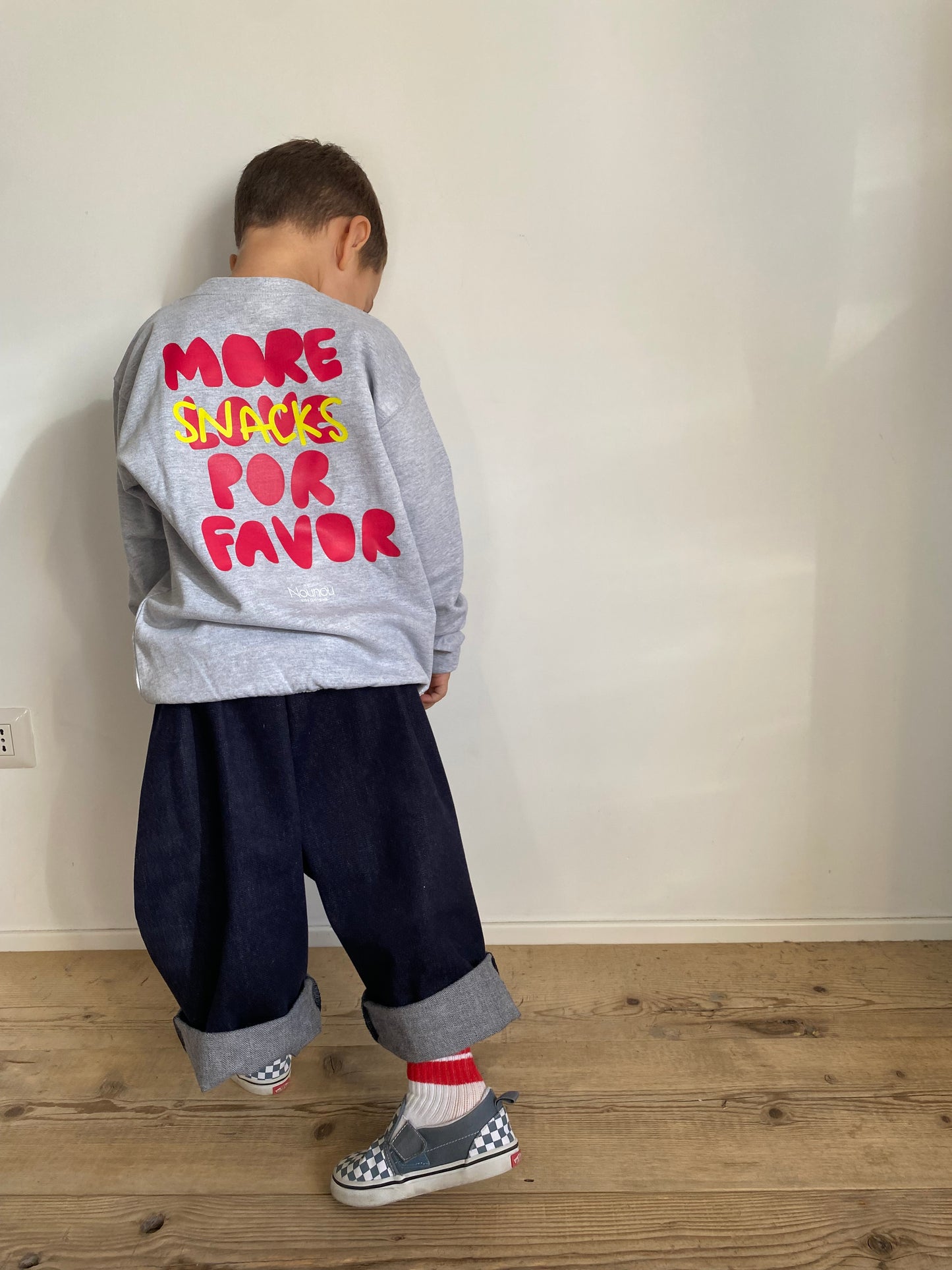 Felpa more snacks grigia