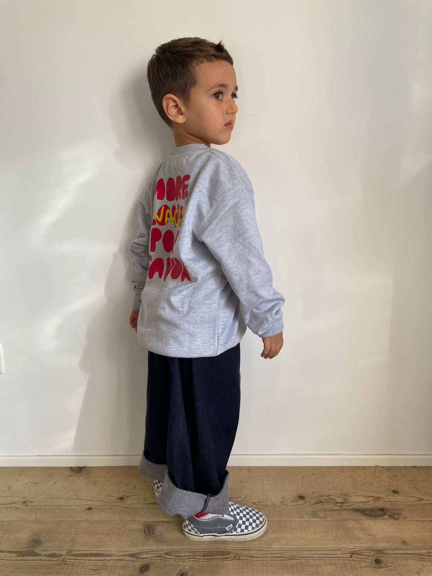 Felpa more snacks grigia