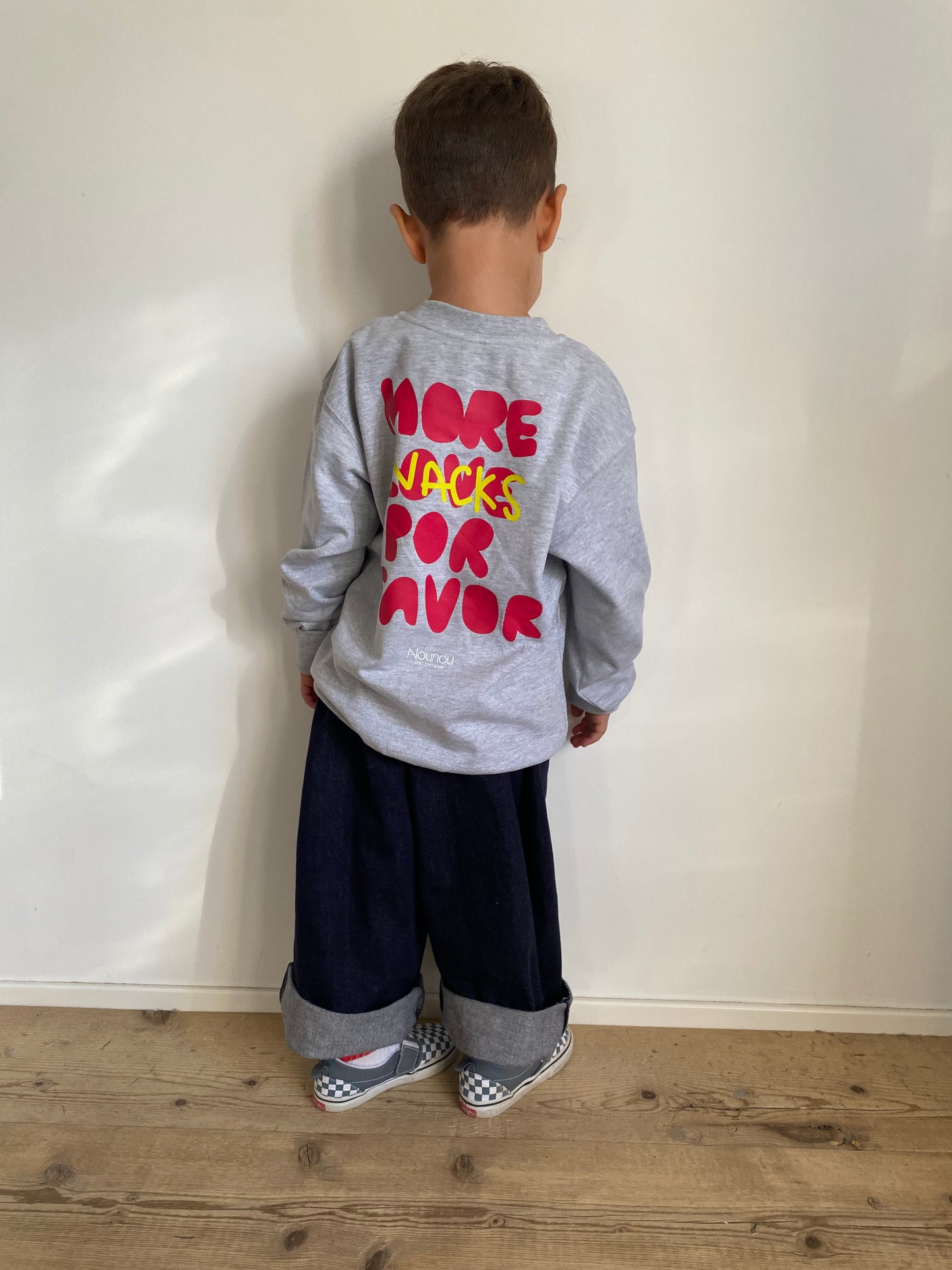 Felpa more snacks grigia