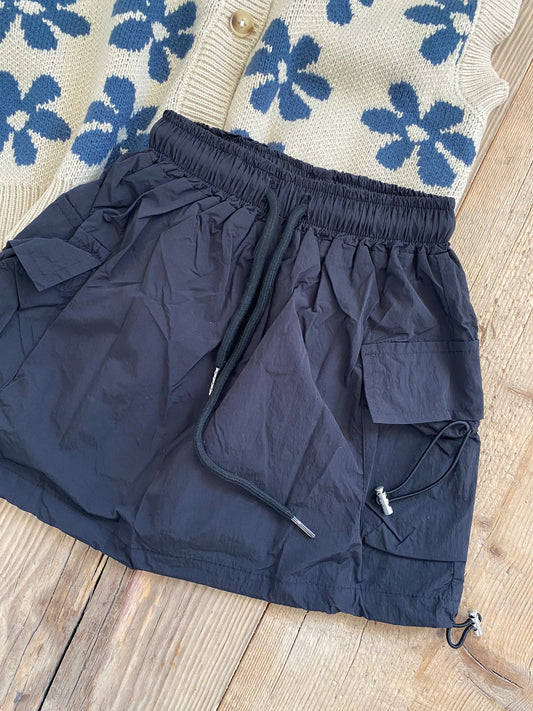 Cargo skirt blu