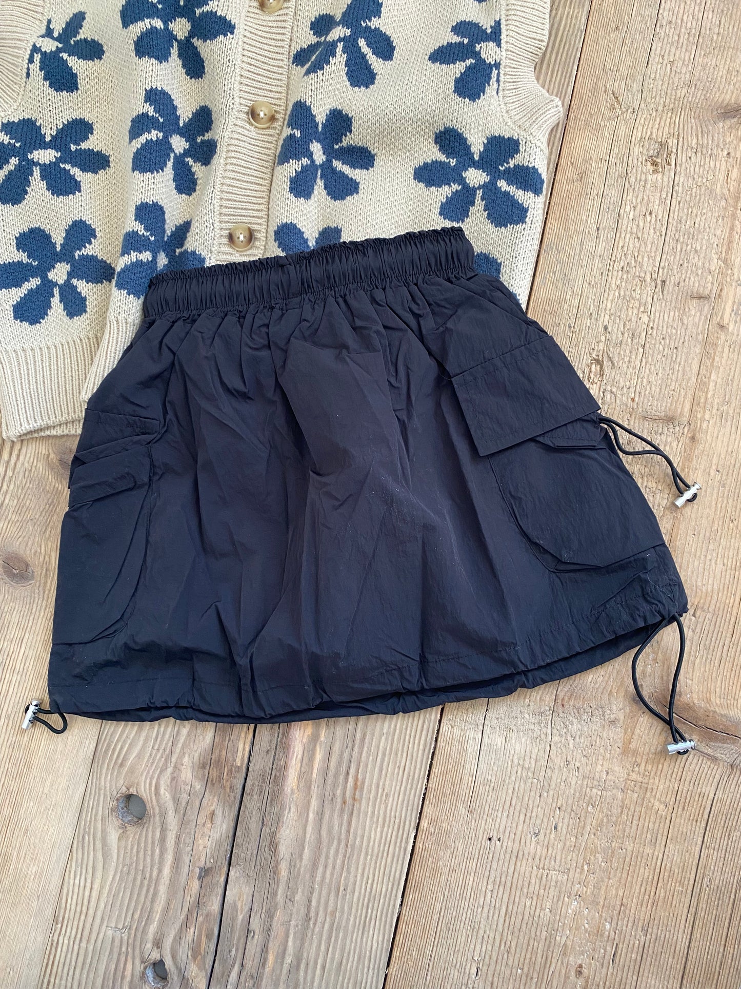 Cargo skirt blu