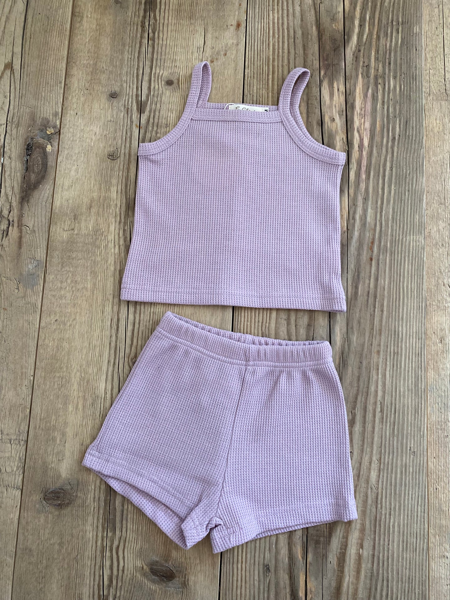 Coordinato waffle lilla