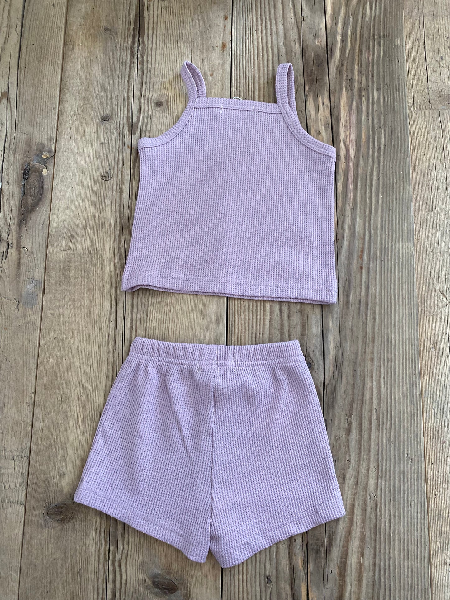 Coordinato waffle lilla