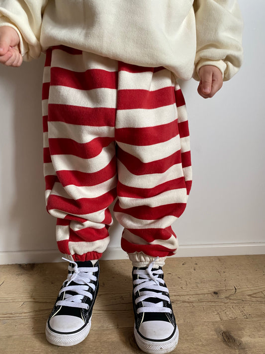 Pantalone righe rosso