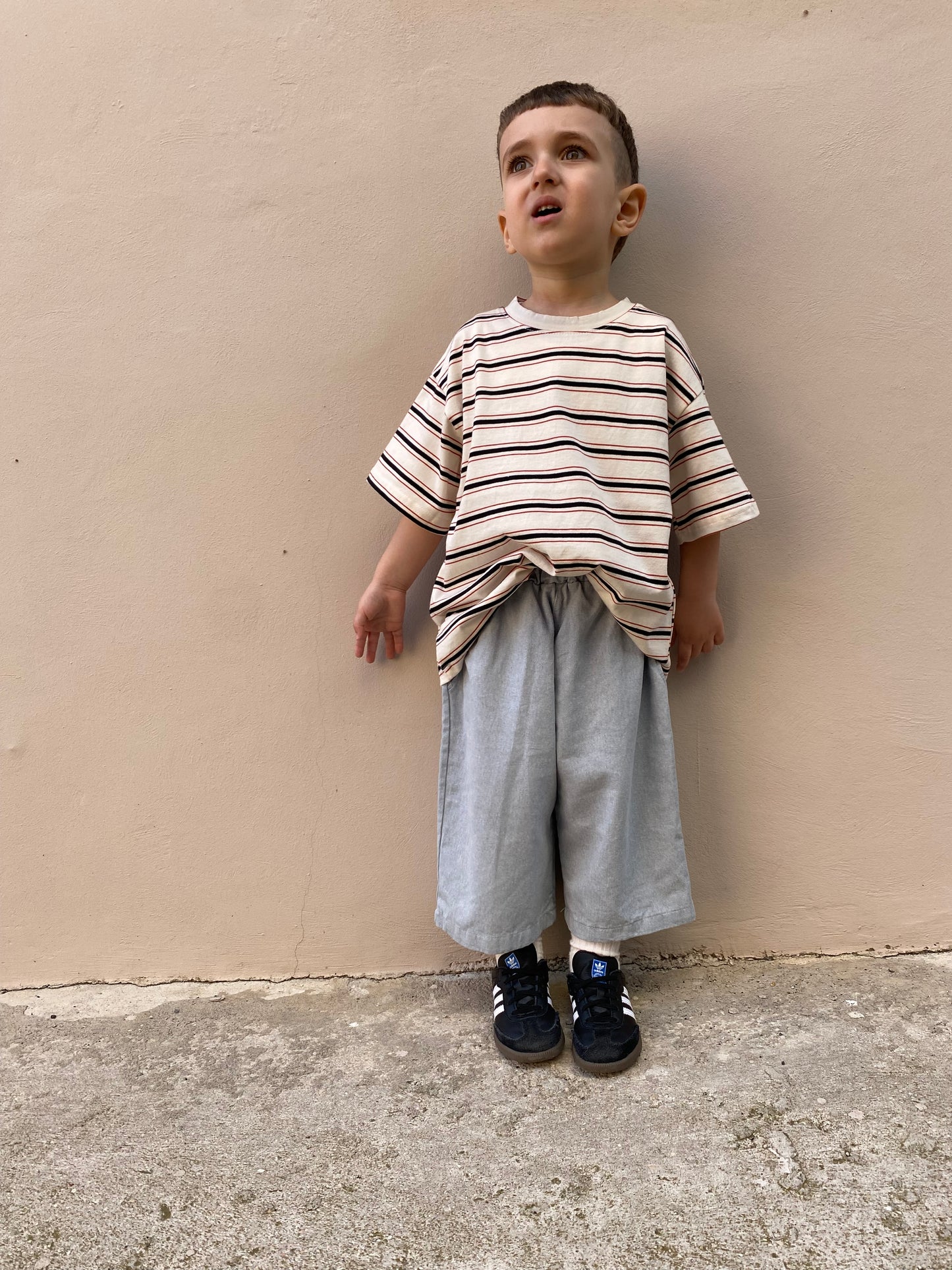 T-shirt righe marroni