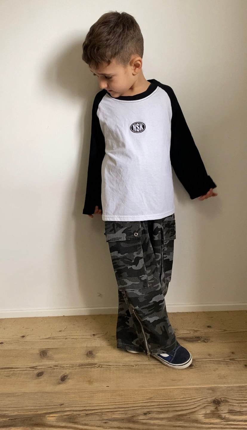 Pantalone cargo camo