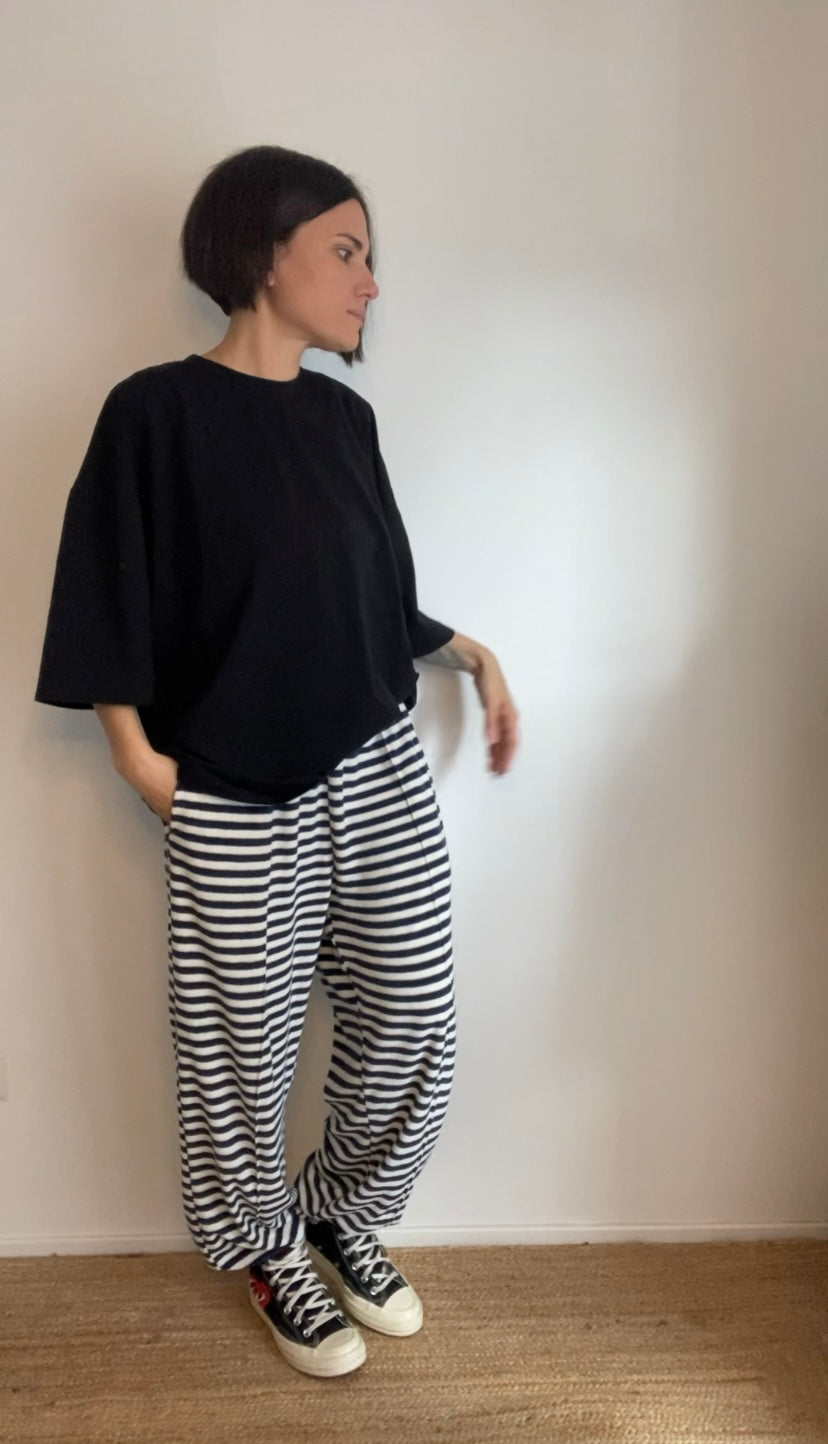 Pantalone stripes mom