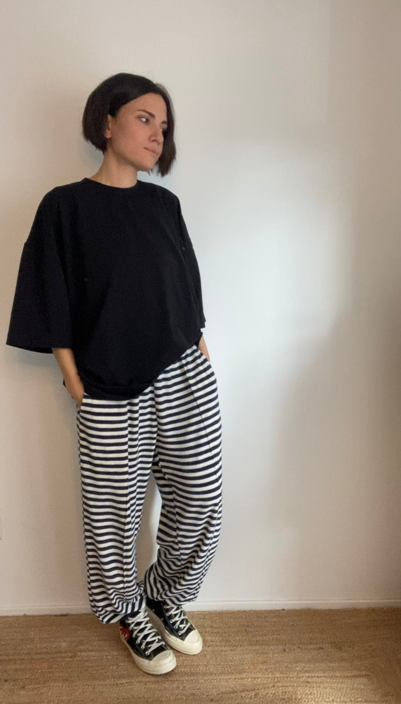 Pantalone stripes mom