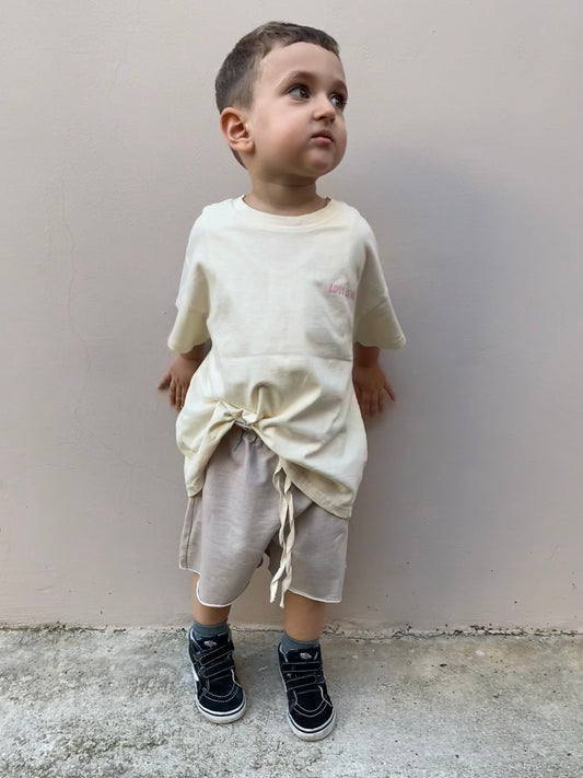 Shorts in tuta beige