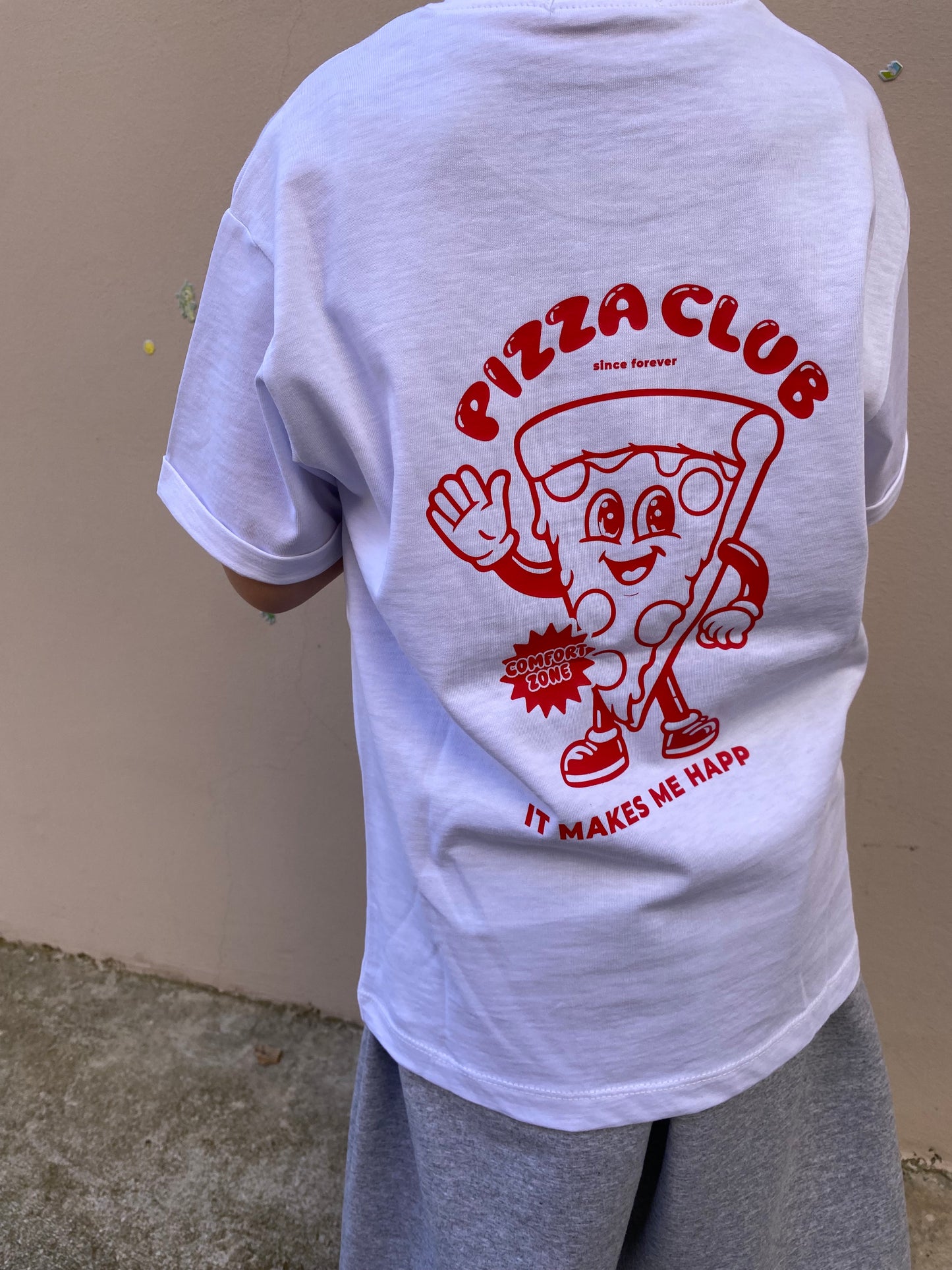 T-shirt pizza club rossa
