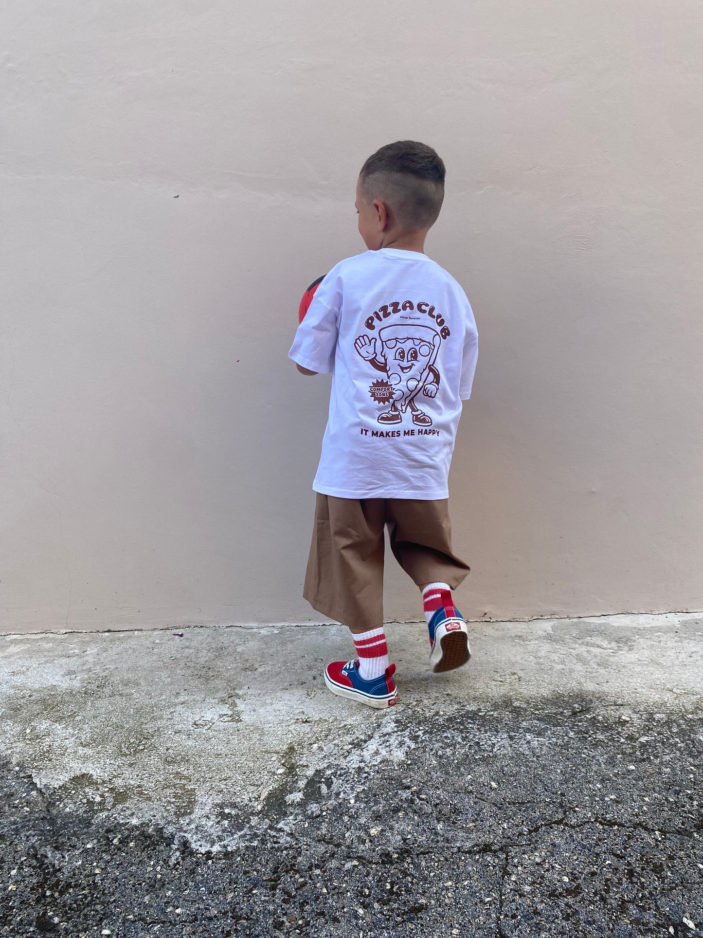 T-shirt pizza club marrone 2.0