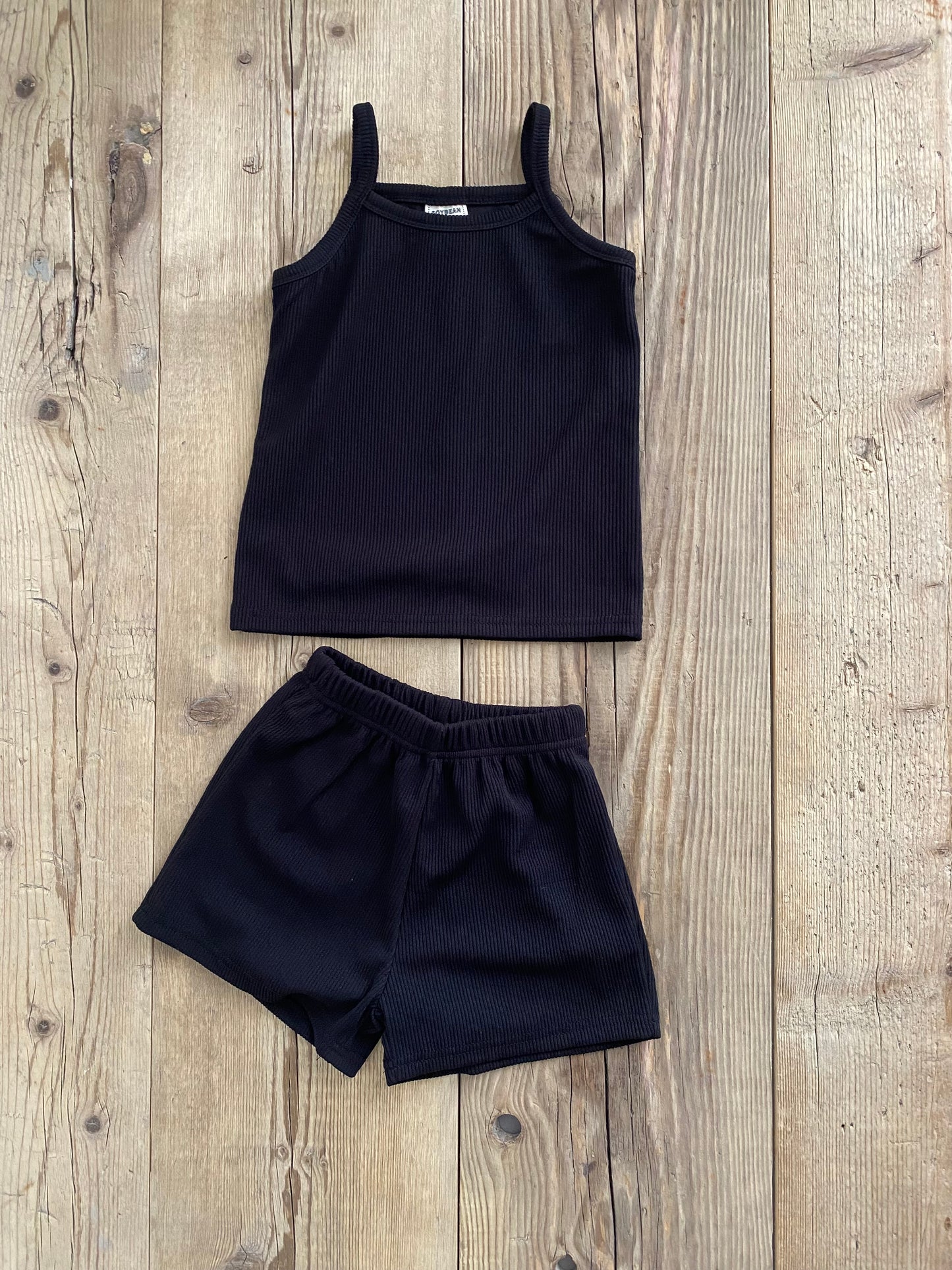 Coordinato costine nero