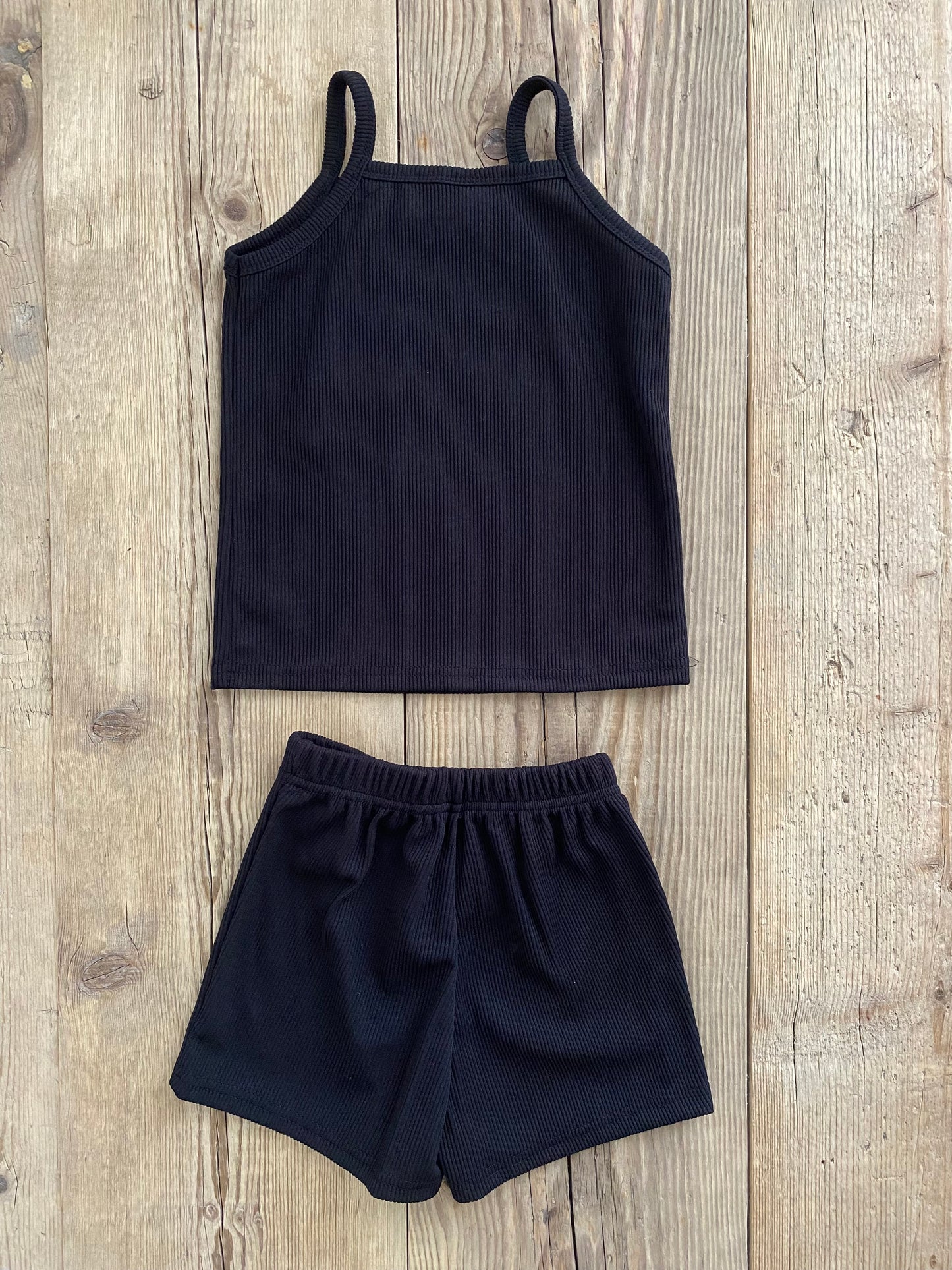 Coordinato costine nero