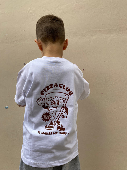 T-shirt pizza club marrone