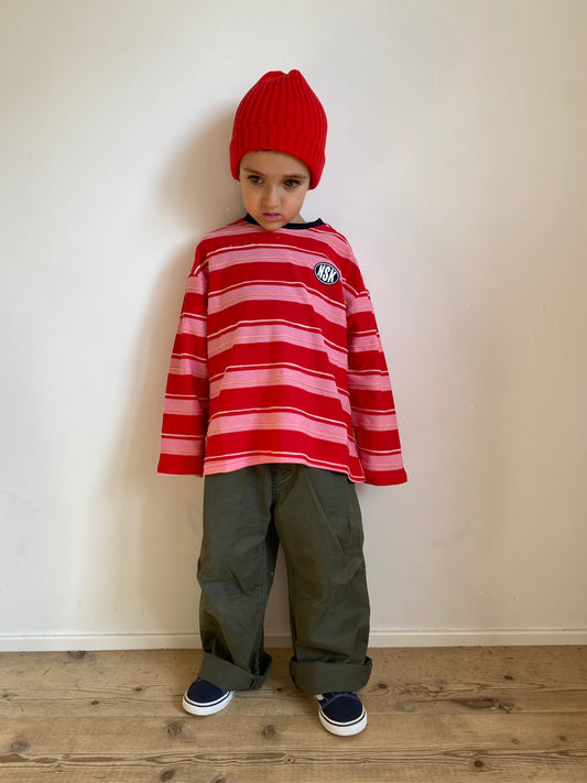 Straight oversize pants green