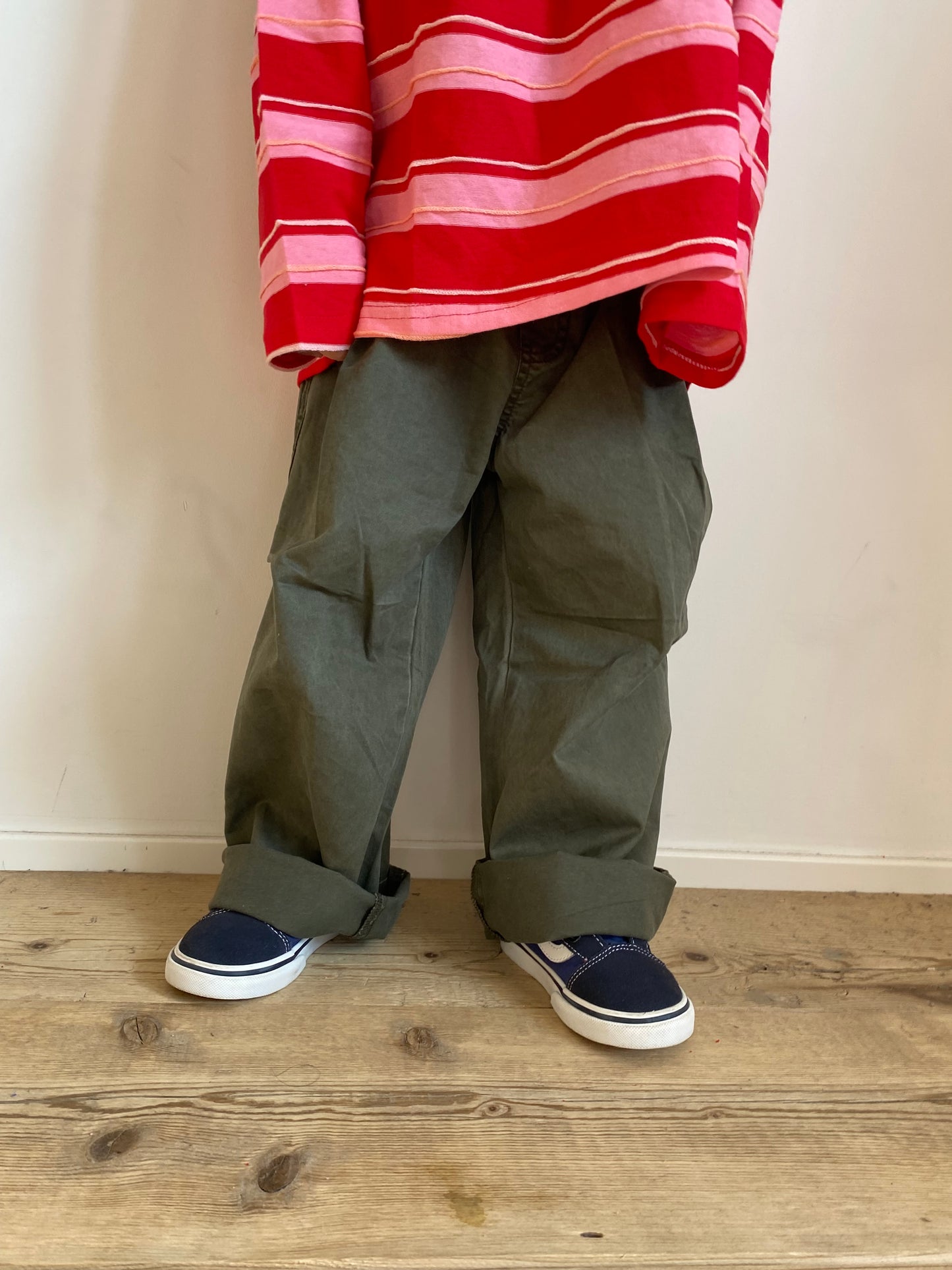 Straight oversize pants green